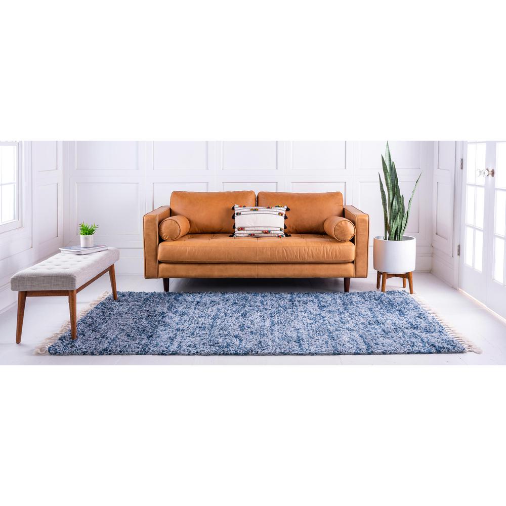 Misty Hygge Shag Rug, Blue (8' 0 x 10' 0). Picture 4