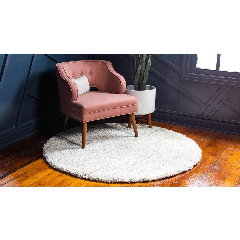 Misty Hygge Shag Rug, Ivory (3' 3 x 3' 3). Picture 3
