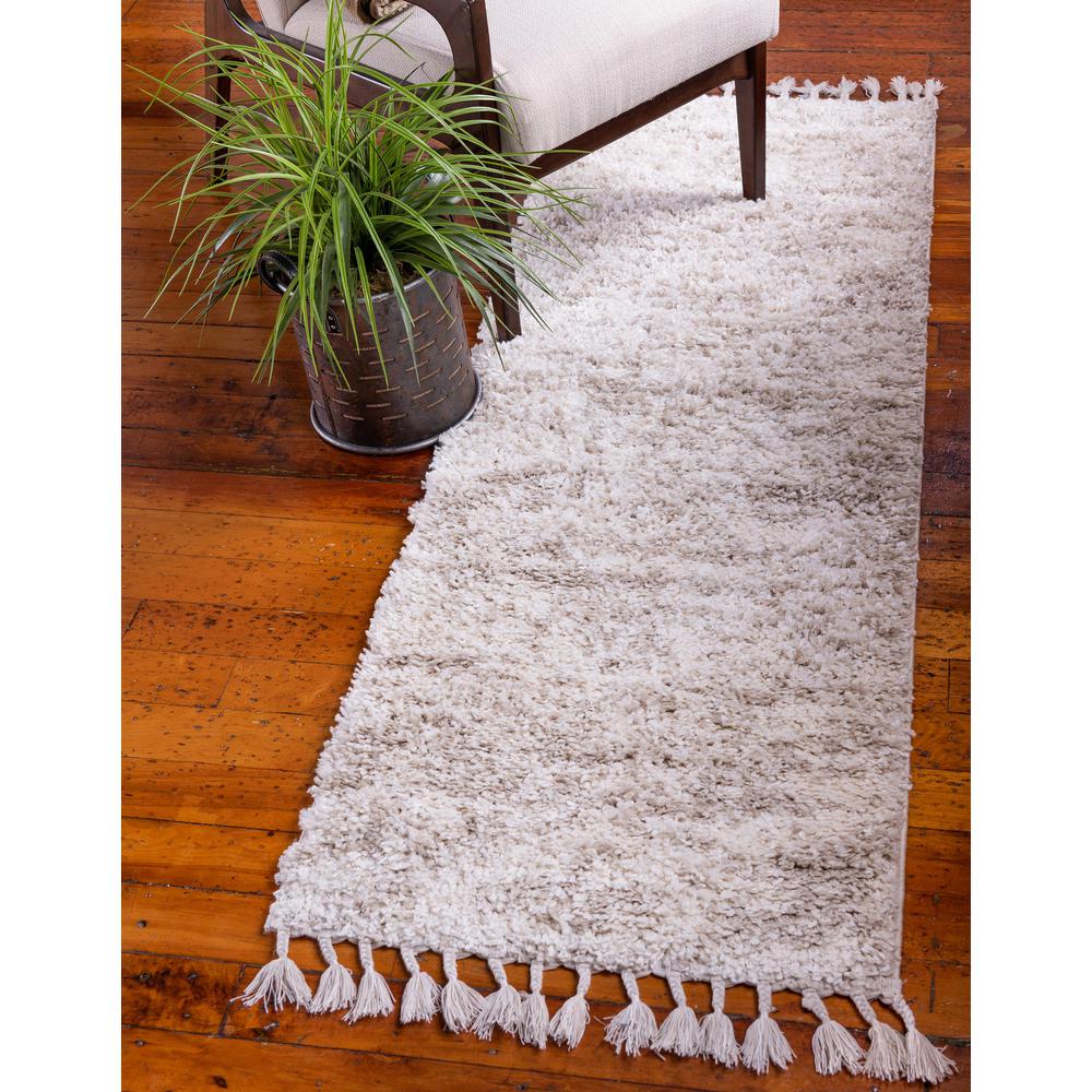 Misty Hygge Shag Rug, Ivory (2' 2 x 6' 0). Picture 2