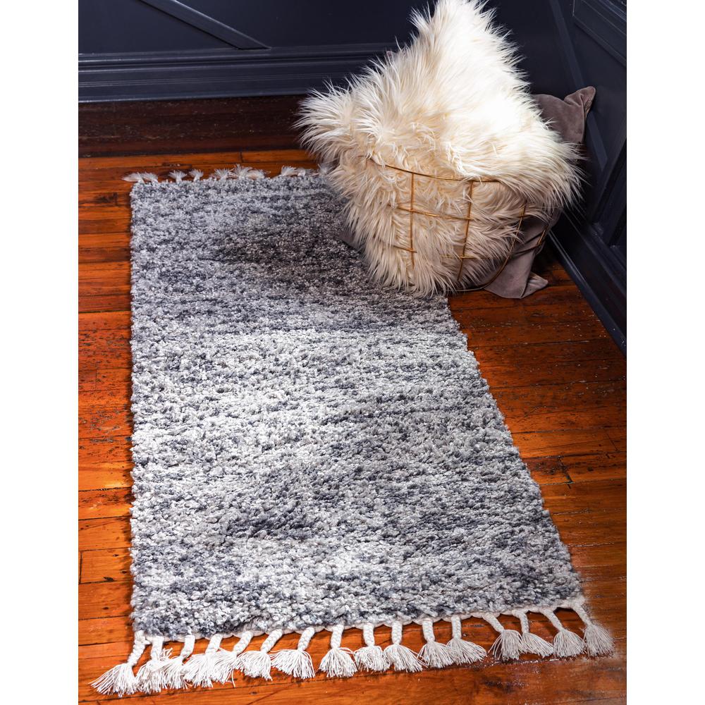 Misty Hygge Shag Rug, Gray (2' 2 x 6' 0). Picture 2