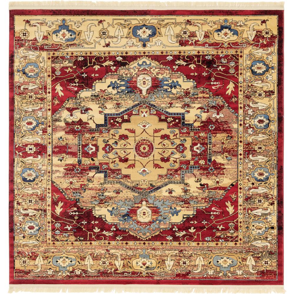 Potomac District Rug, Red (8' 0 x 8' 0). Picture 2