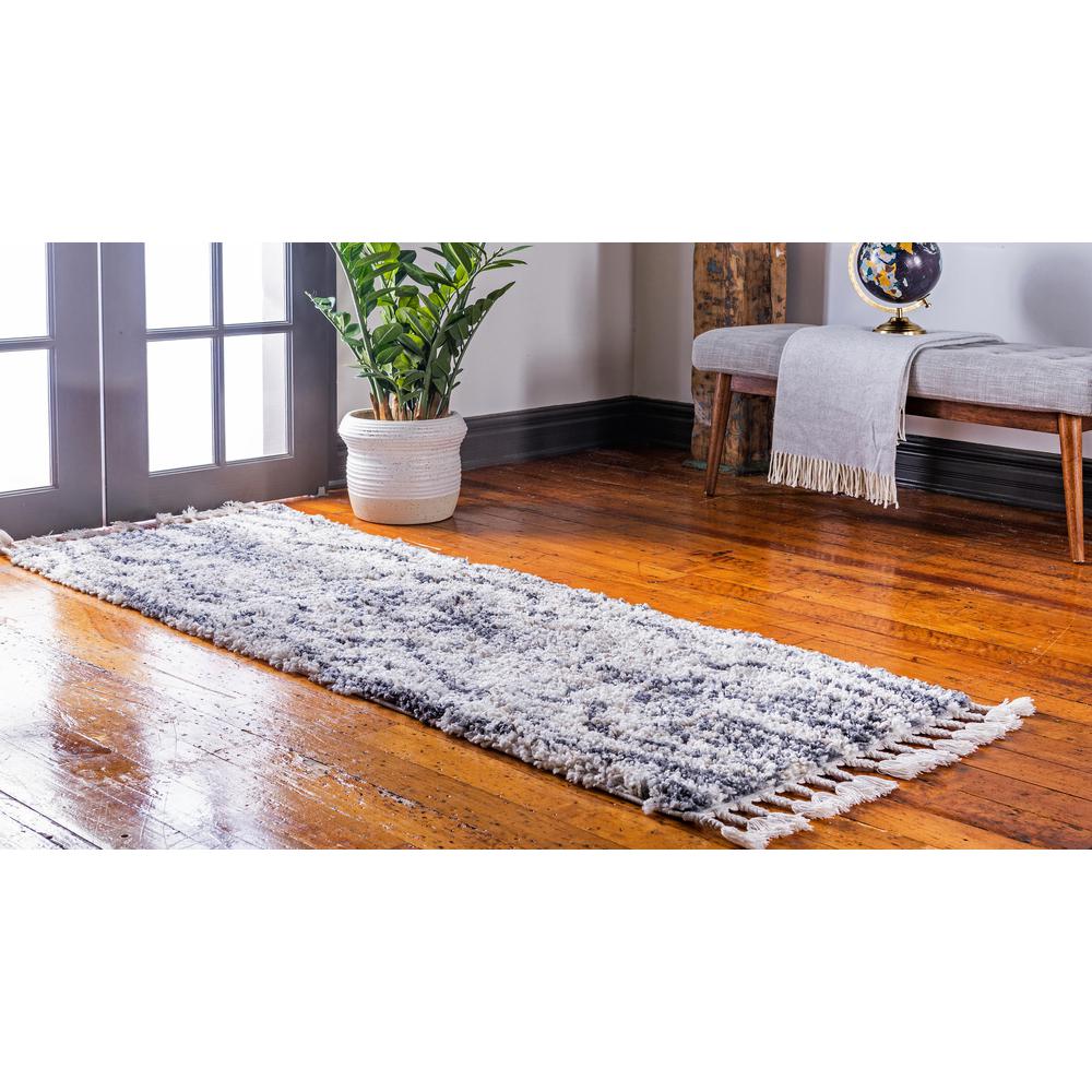 Valley Hygge Shag Rug, Gray (2' 7 x 8' 2). Picture 3