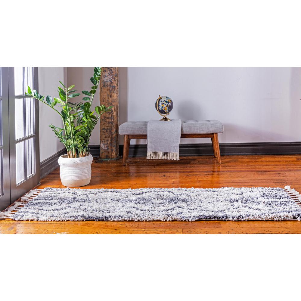 Valley Hygge Shag Rug, Gray (2' 7 x 8' 2). Picture 4
