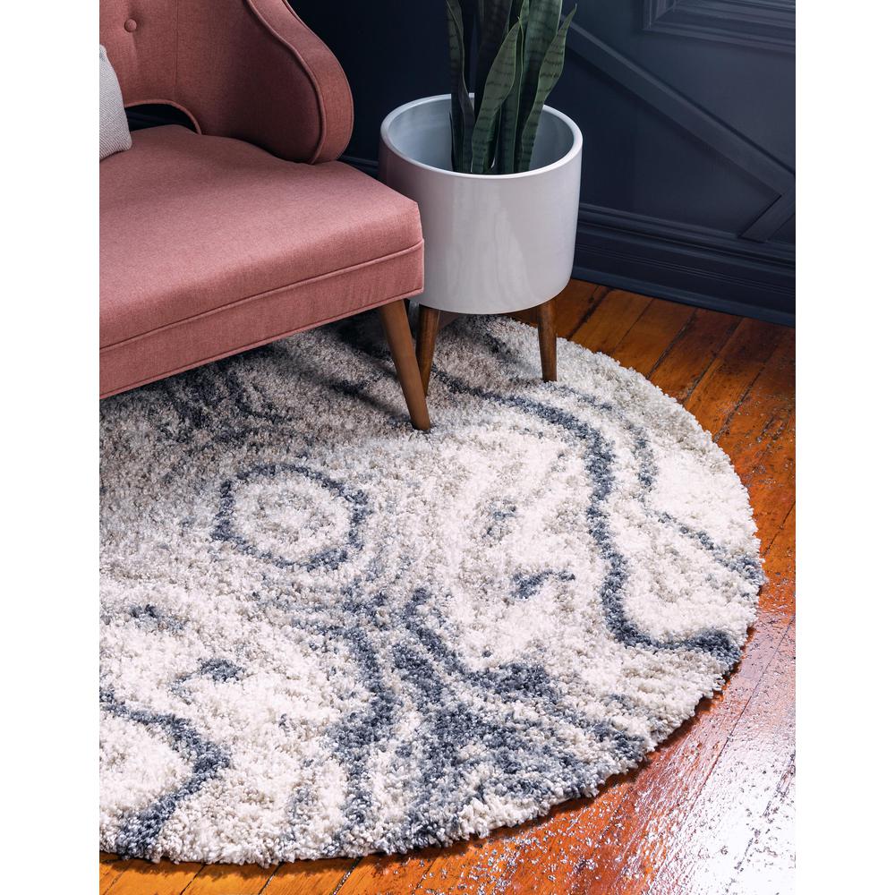 Valley Hygge Shag Rug, Gray (5' 0 x 5' 0). Picture 2