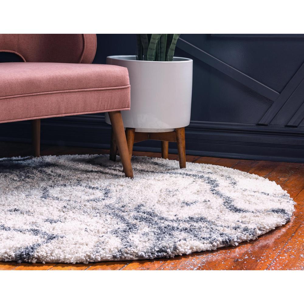 Valley Hygge Shag Rug, Gray (5' 0 x 5' 0). Picture 4