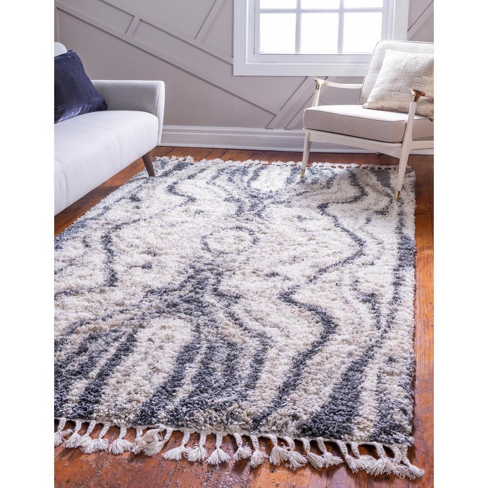 Valley Hygge Shag Rug, Gray (4' 0 x 6' 0). Picture 2