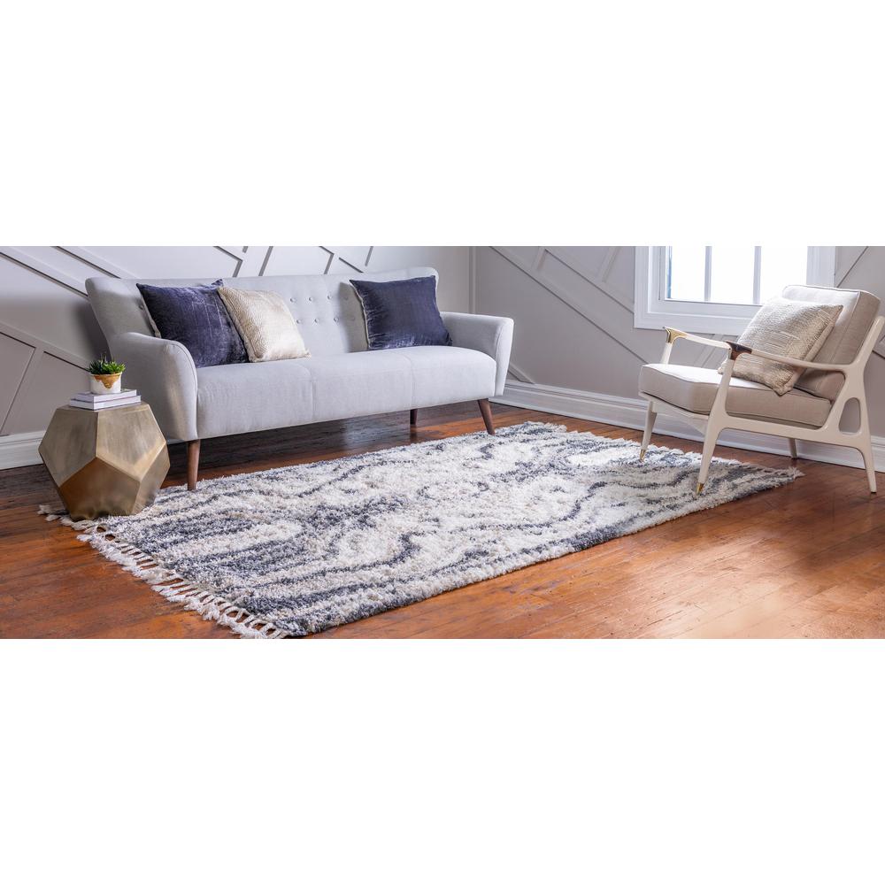 Valley Hygge Shag Rug, Gray (4' 0 x 6' 0). Picture 3