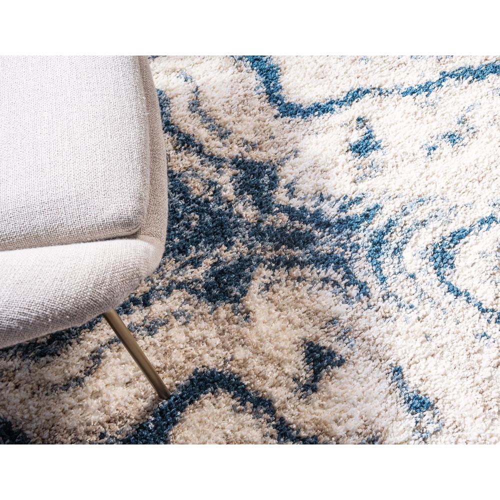 Valley Hygge Shag Rug, Blue (5' 0 x 5' 0). Picture 5
