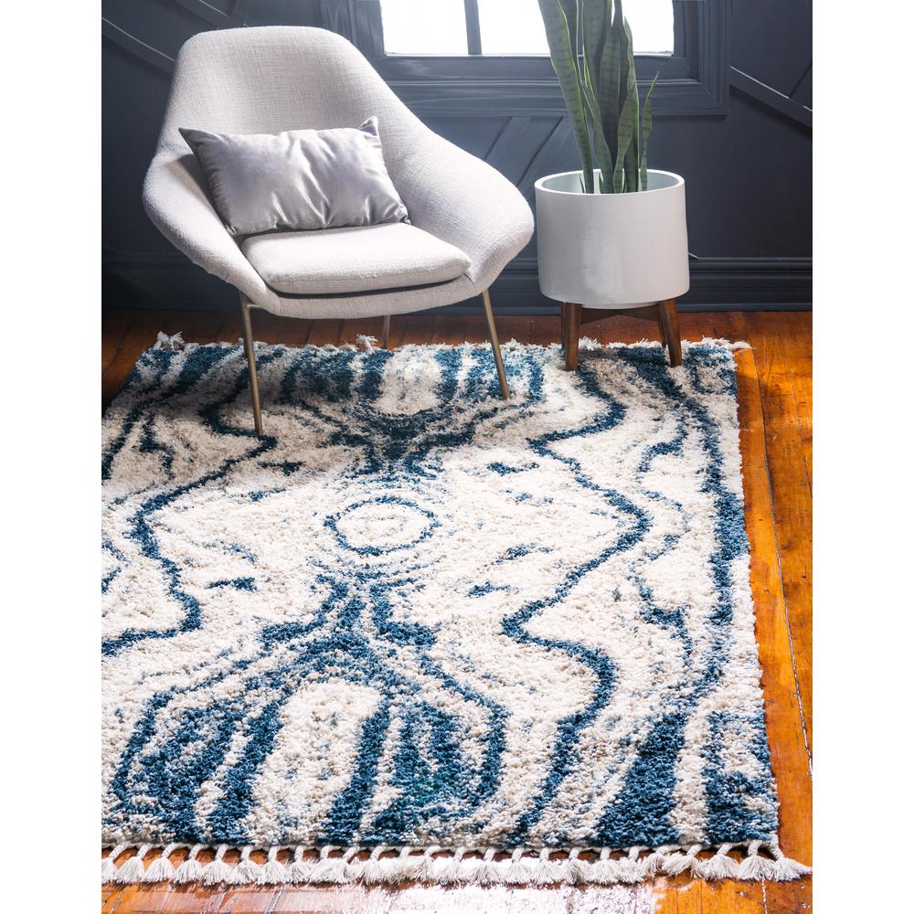 Valley Hygge Shag Rug, Blue (4' 0 x 6' 0). Picture 2
