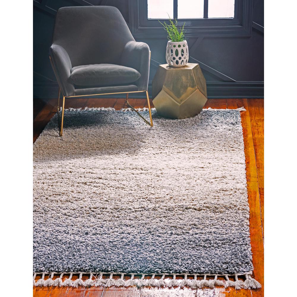 Gradient Hygge Shag Rug, Gray (4' 0 x 6' 0). Picture 2