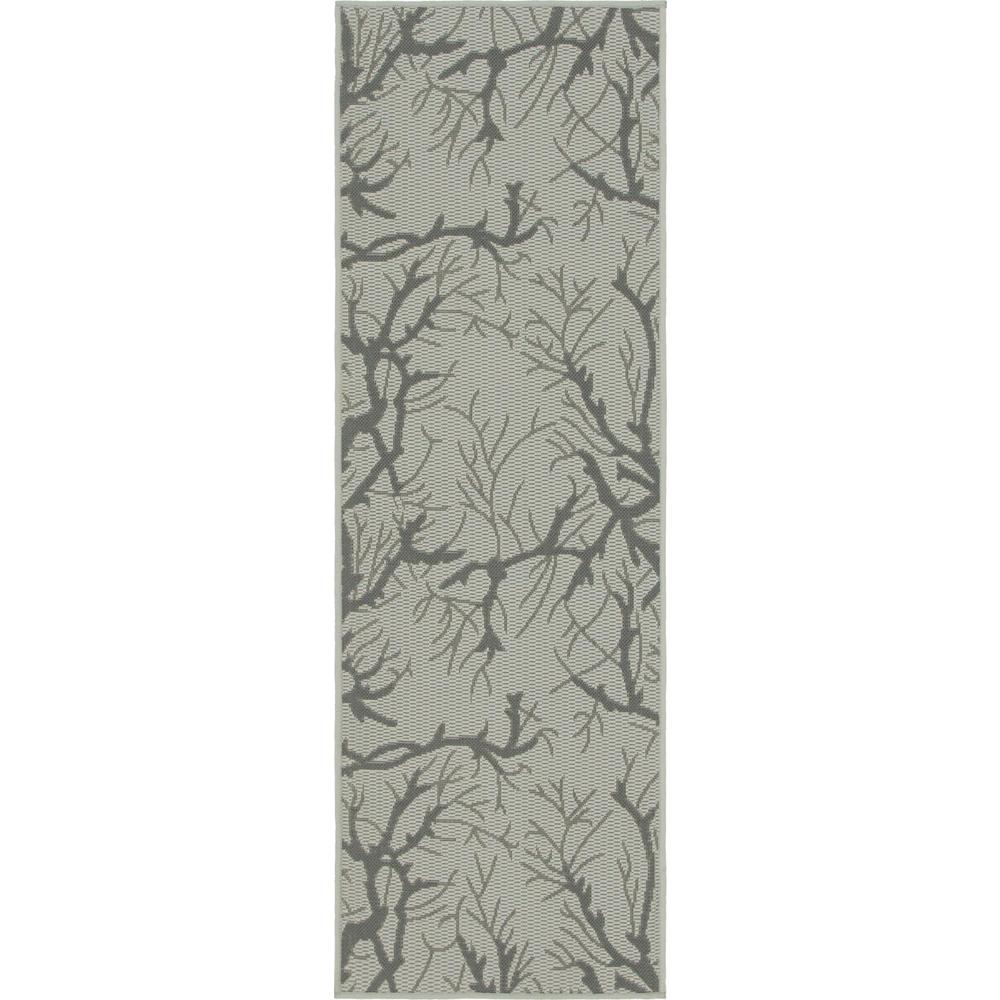 Outdoor Branch Rug, Light Gray (2' 0 x 6' 0). Picture 5