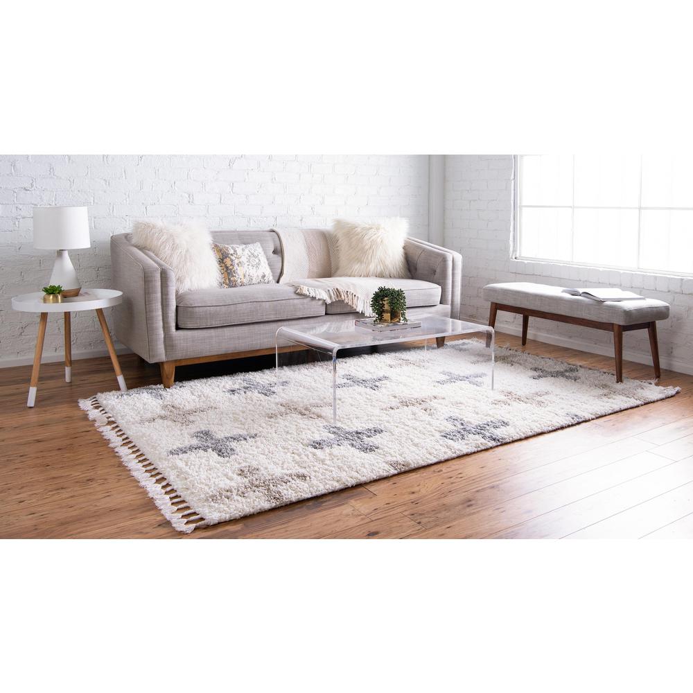 Positive Hygge Shag Rug, Ivory (8' 0 x 10' 0). Picture 3