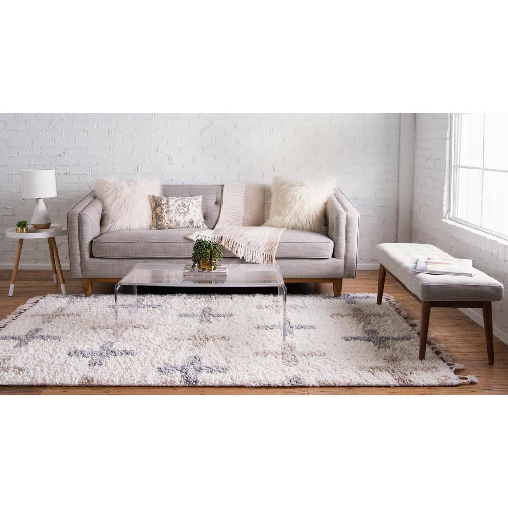 Positive Hygge Shag Rug, Ivory (8' 0 x 10' 0). Picture 4