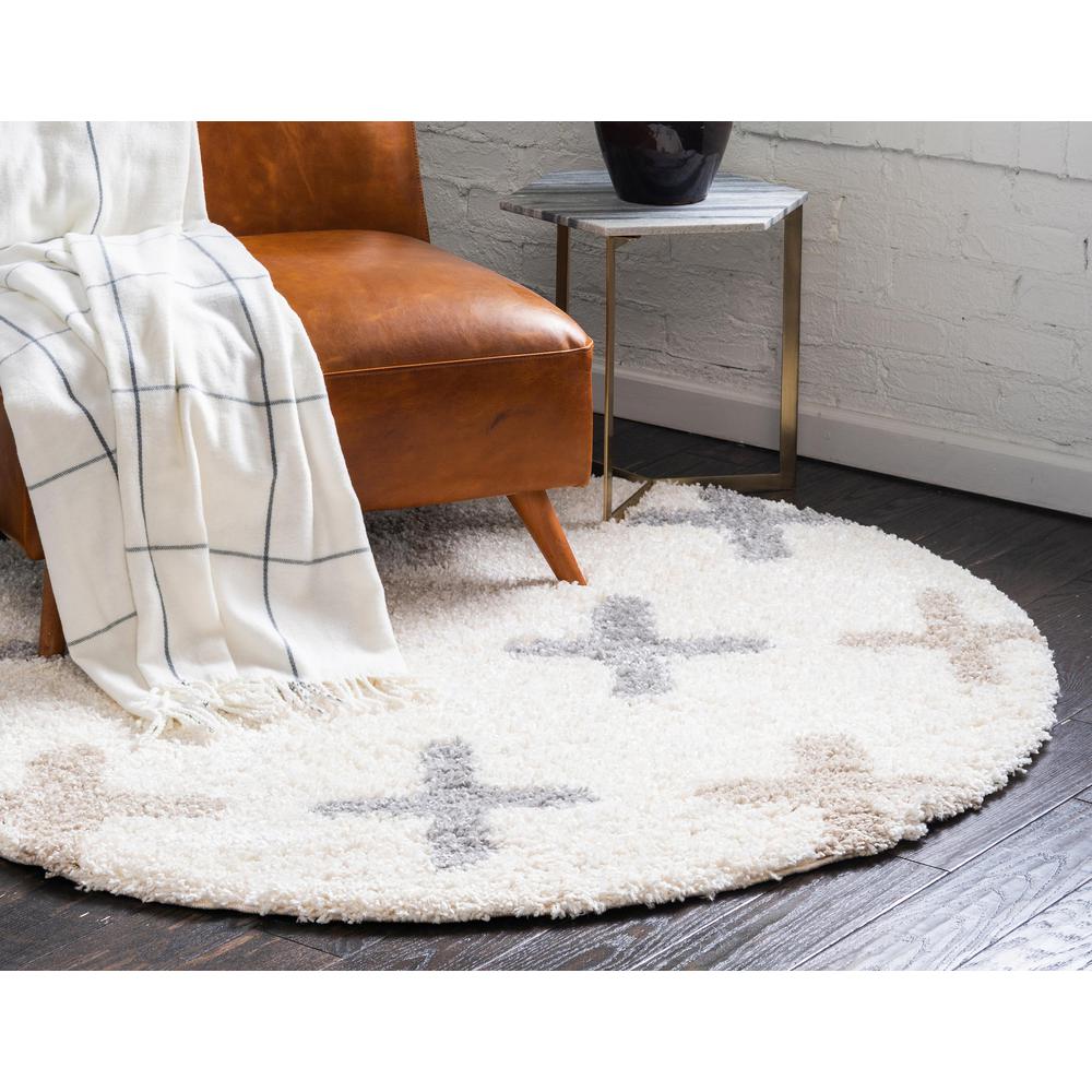 Positive Hygge Shag Rug, Ivory (3' 3 x 3' 3). Picture 3