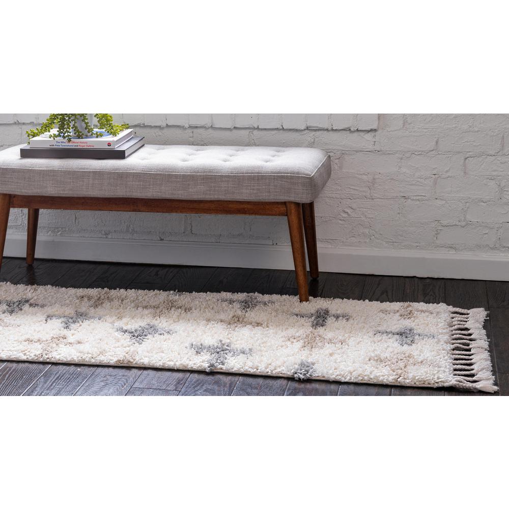 Positive Hygge Shag Rug, Ivory (2' 2 x 6' 0). Picture 3