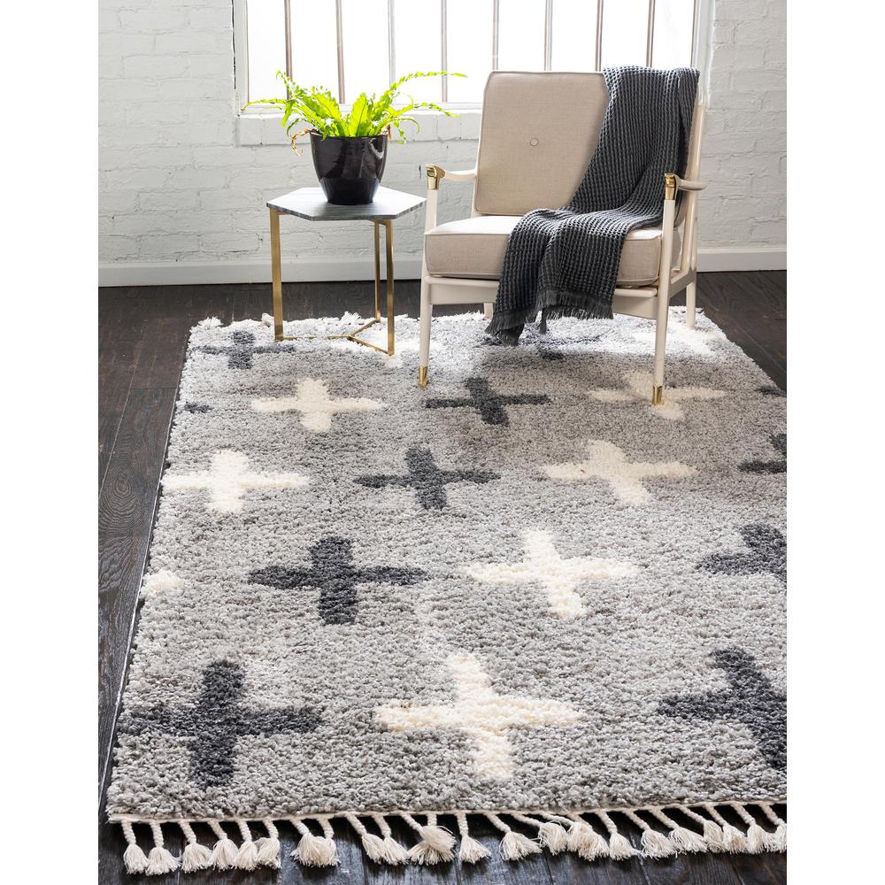 Positive Hygge Shag Rug, Light Gray (8' 0 x 10' 0). Picture 2