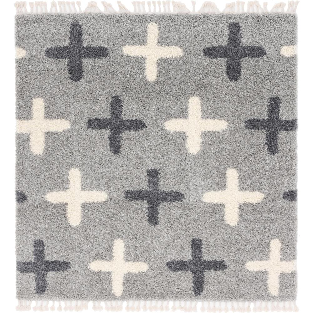 Positive Hygge Shag Rug, Light Gray (8' 0 x 8' 0). Picture 2