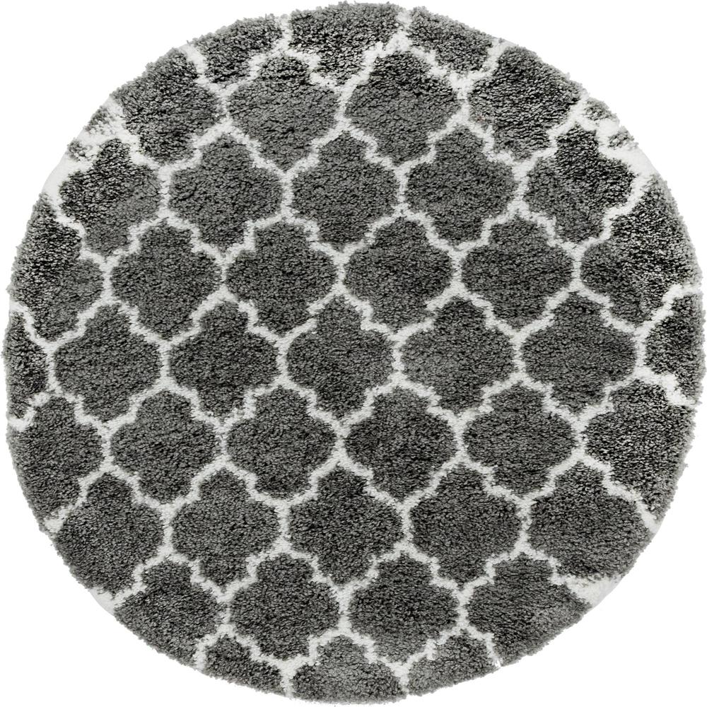 Marble Rabat Shag Rug, Gray (5' 0 x 5' 0). Picture 2