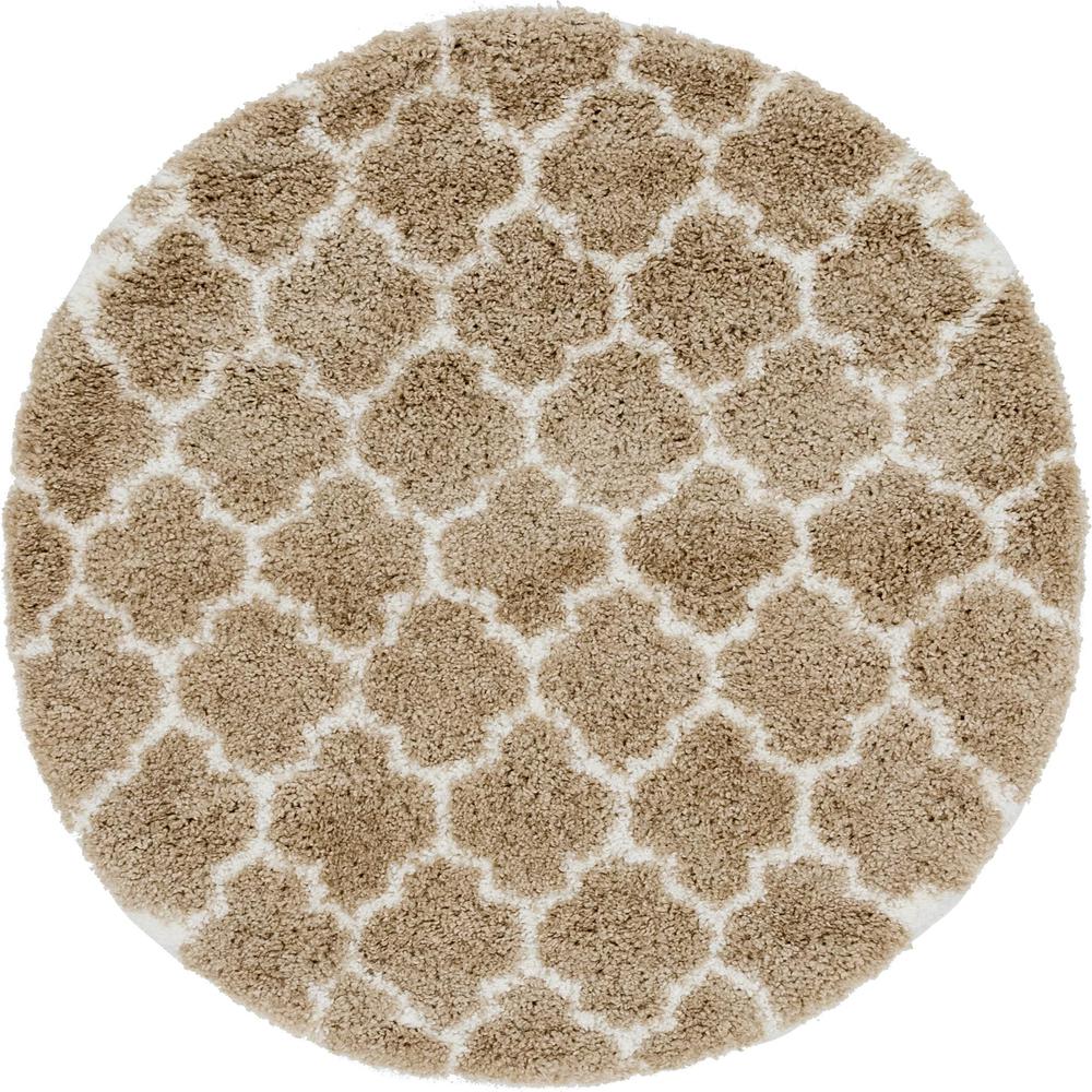 Marble Rabat Shag Rug, Taupe (5' 0 x 5' 0). Picture 2