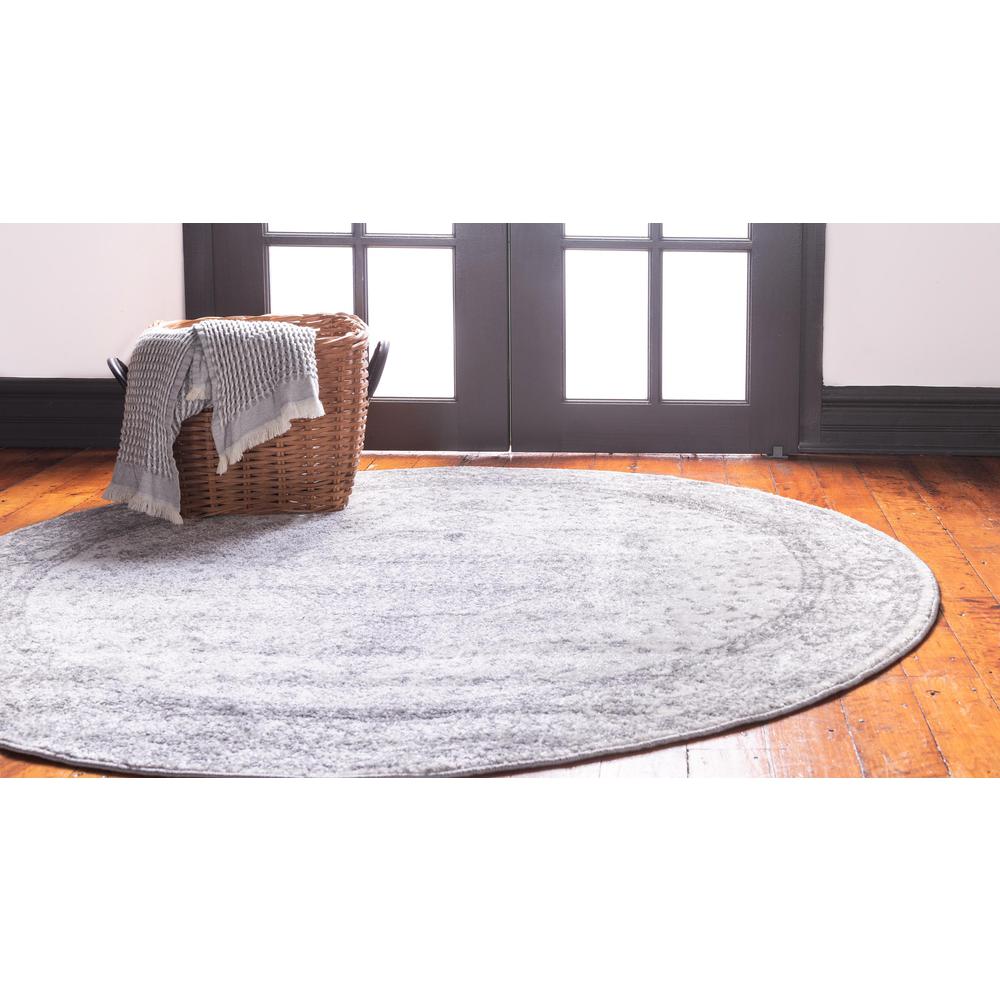Midnight Bromley Rug, Light Gray (5' 0 x 5' 0). Picture 4