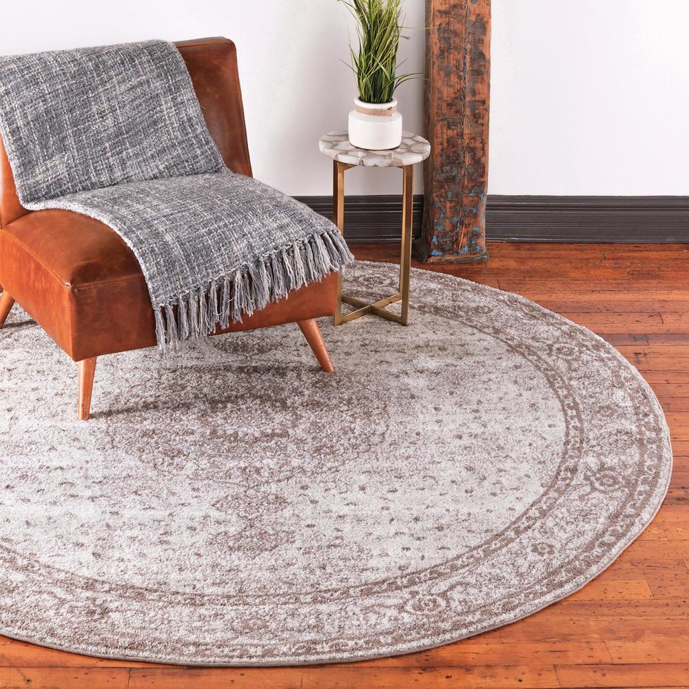 Midnight Bromley Rug, Light Brown (5' 0 x 5' 0). Picture 3