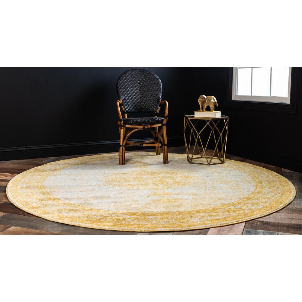Midnight Bromley Rug, Yellow (5' 0 x 5' 0). Picture 3