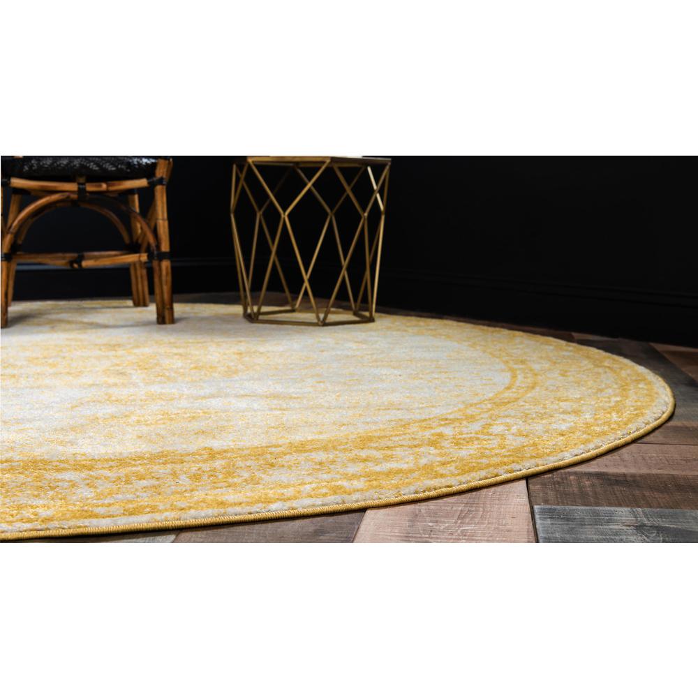 Midnight Bromley Rug, Yellow (5' 0 x 5' 0). Picture 4