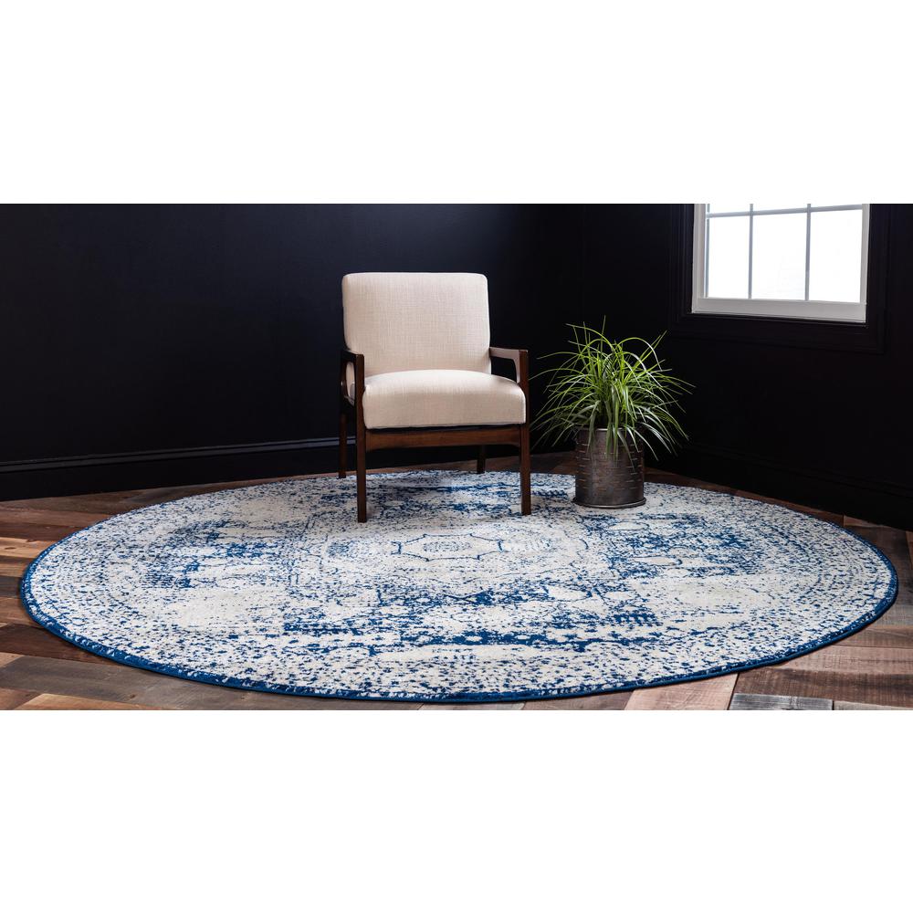 Wells Bromley Rug, Blue (5' 0 x 5' 0). Picture 3