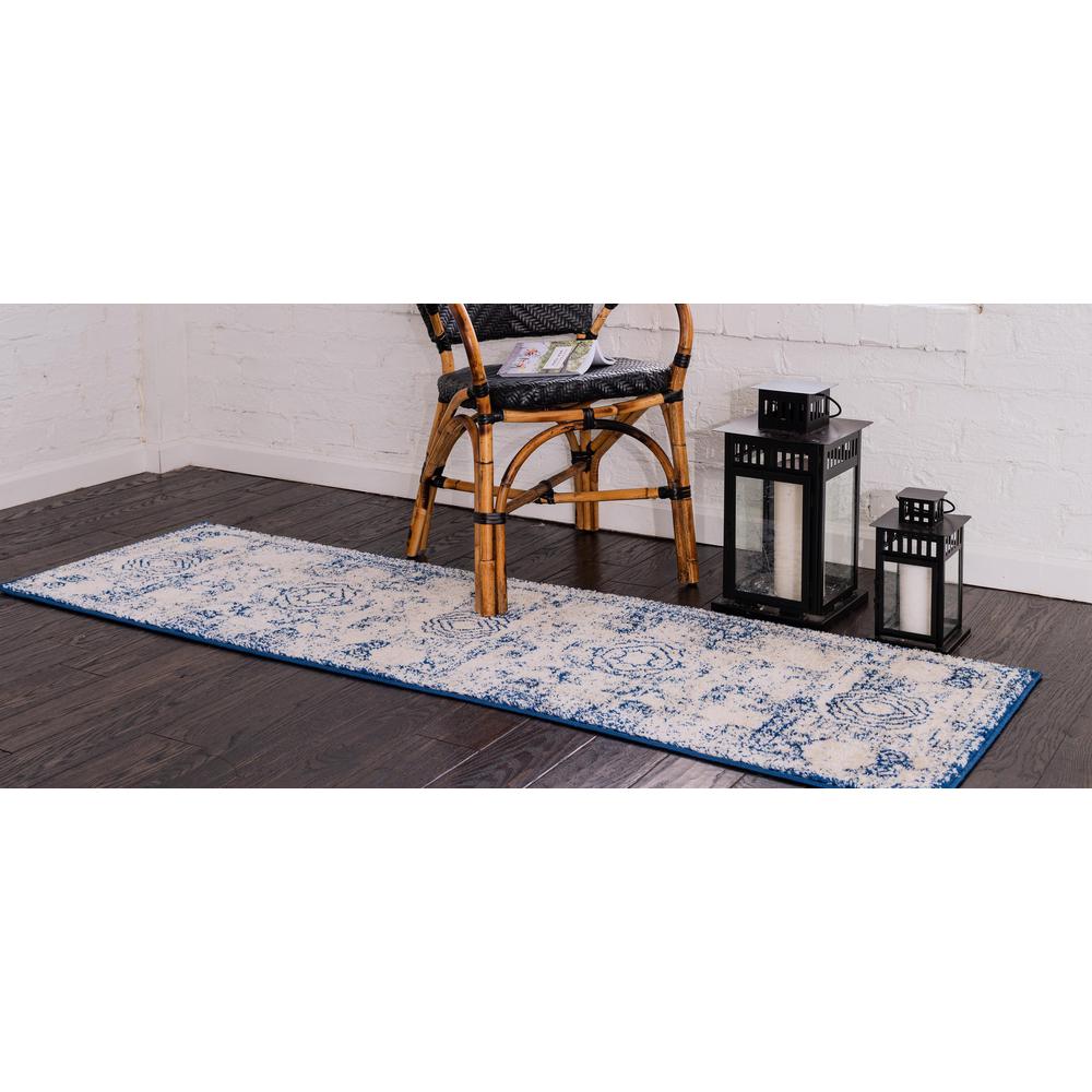 Wells Bromley Rug, Blue (2' 0 x 6' 7). Picture 3