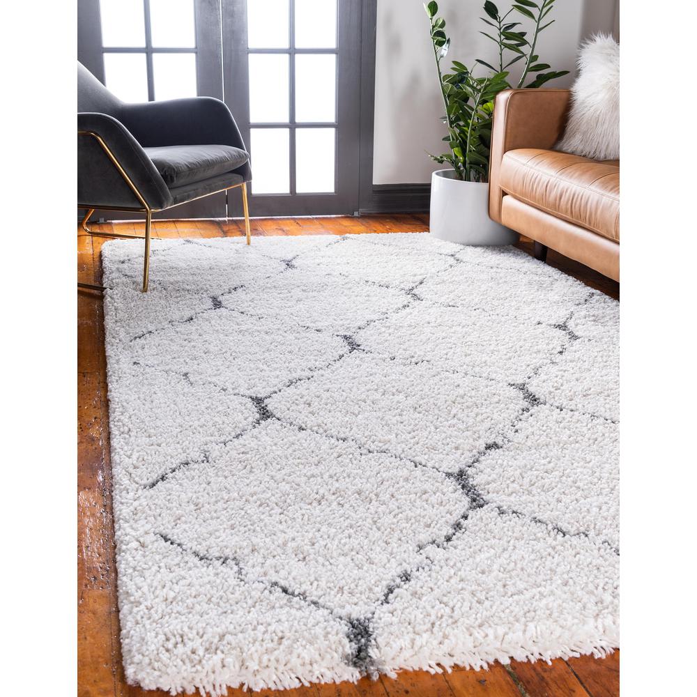 Fractured Rabat Shag Rug, Ivory (8' 0 x 10' 0). Picture 2