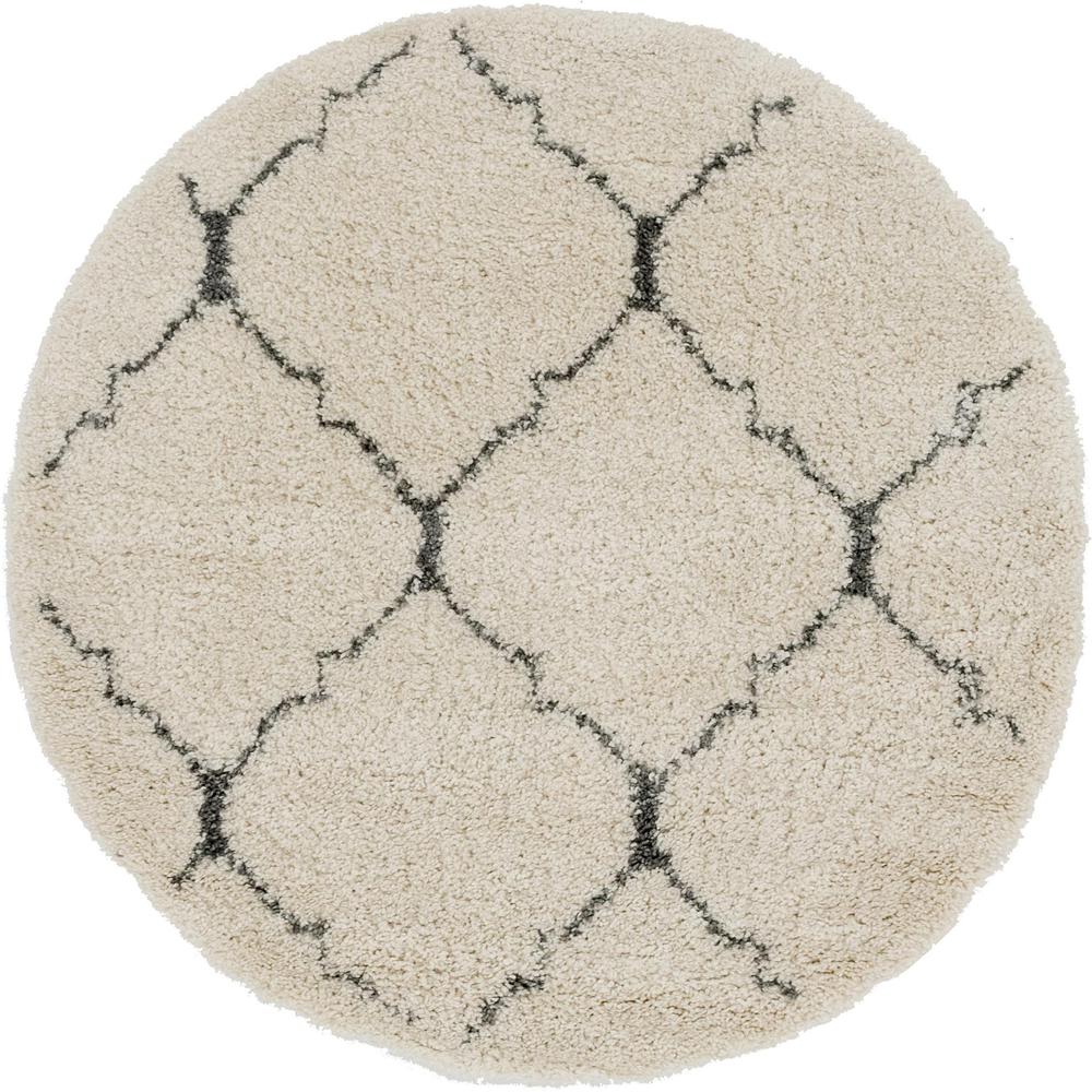 Fractured Rabat Shag Rug, Ivory (5' 0 x 5' 0). Picture 2