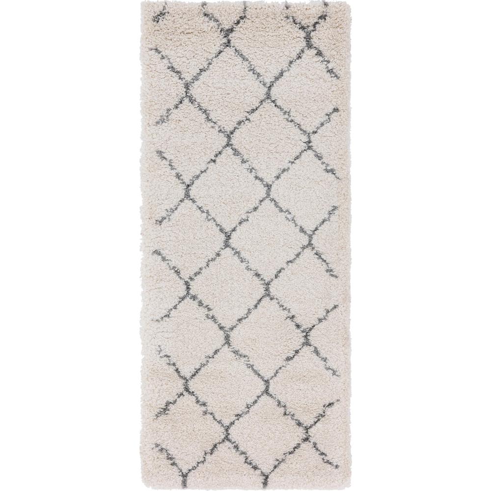 Fractured Rabat Shag Rug, Ivory (2' 7 x 6' 0). Picture 2