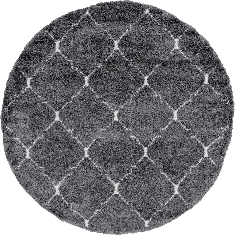 Fractured Rabat Shag Rug, Gray (8' 0 x 8' 0). Picture 2