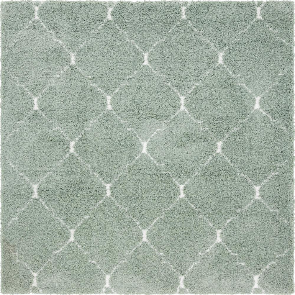 Fractured Rabat Shag Rug, Light Green (8' 0 x 8' 0). Picture 2