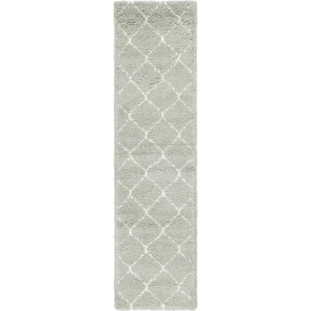 Fractured Rabat Shag Rug, Light Green (2' 7 x 10' 0). Picture 2