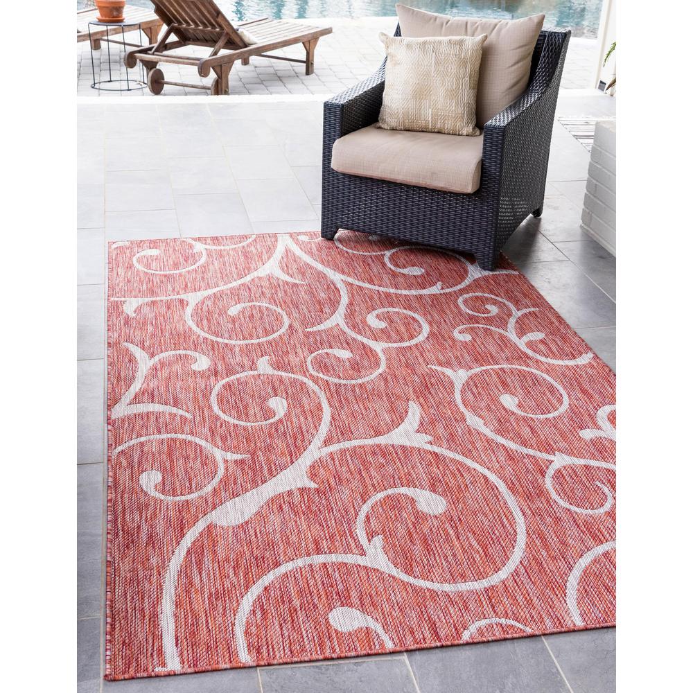 Outdoor Curl Rug, Rust Red (8' 0 x 11' 4). Picture 2