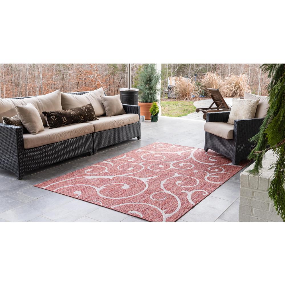 Outdoor Curl Rug, Rust Red (8' 0 x 11' 4). Picture 3
