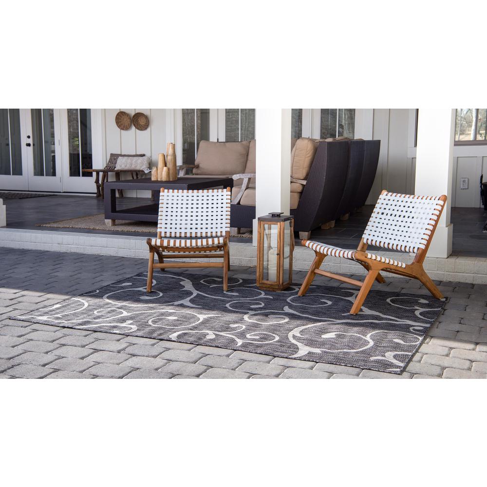 Outdoor Curl Rug, Charcoal Gray (8' 0 x 11' 4). Picture 3