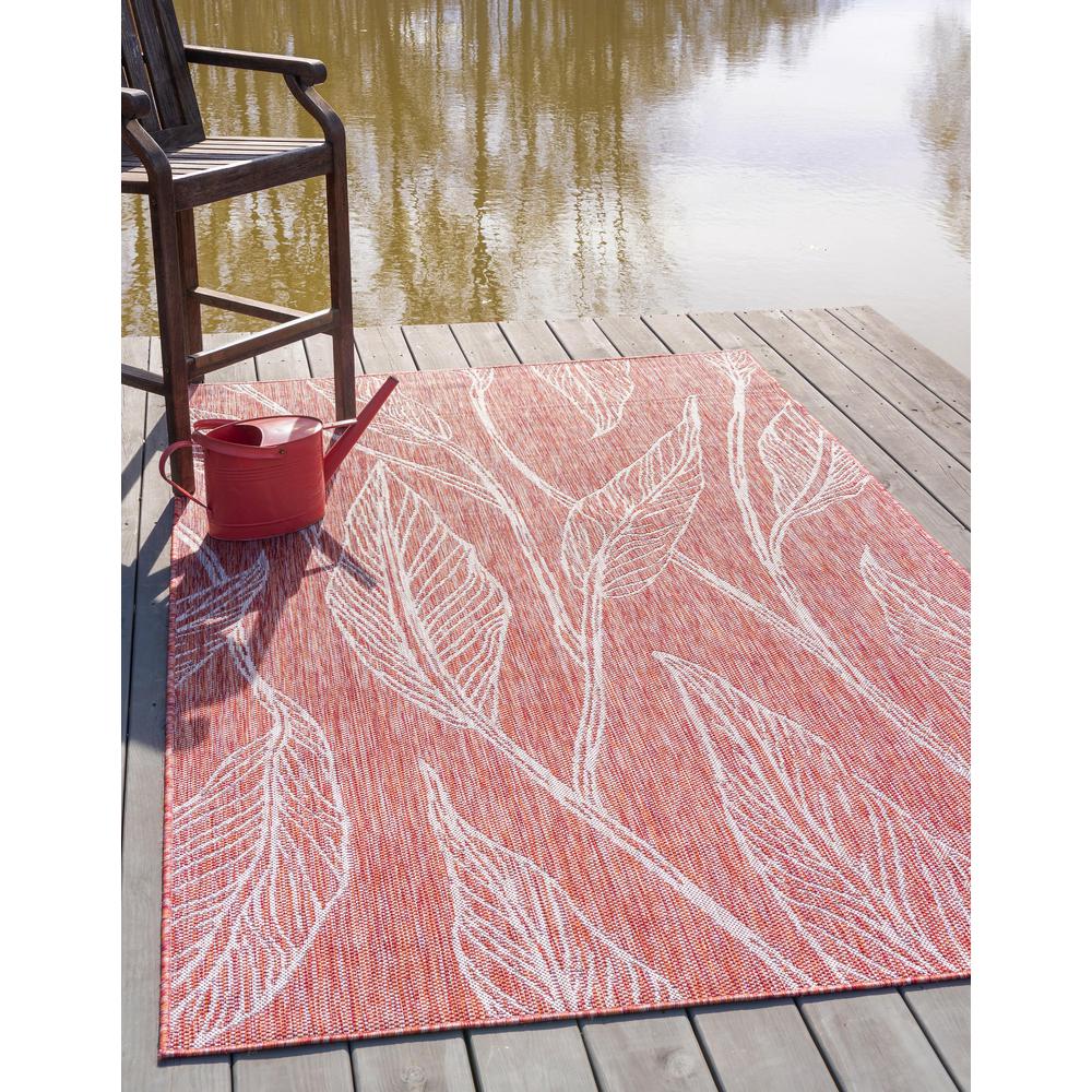 Outdoor Leaf Rug, Rust Red (8' 0 x 11' 4). Picture 2
