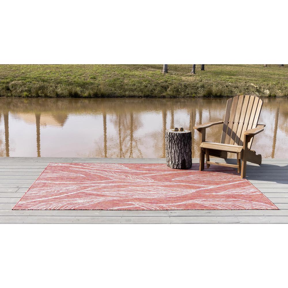 Outdoor Leaf Rug, Rust Red (8' 0 x 11' 4). Picture 4