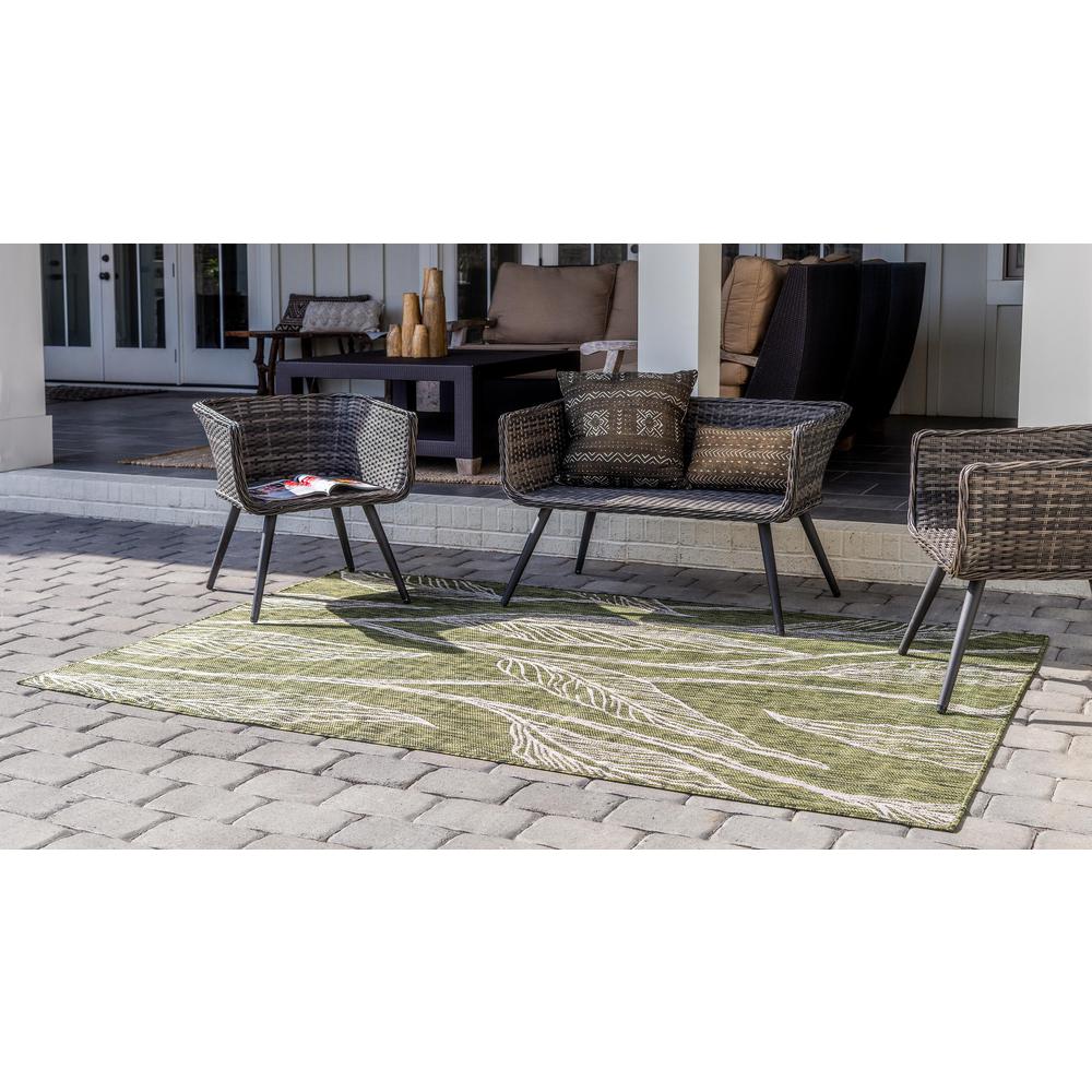 Outdoor Leaf Rug, Green (8' 0 x 11' 4). Picture 3