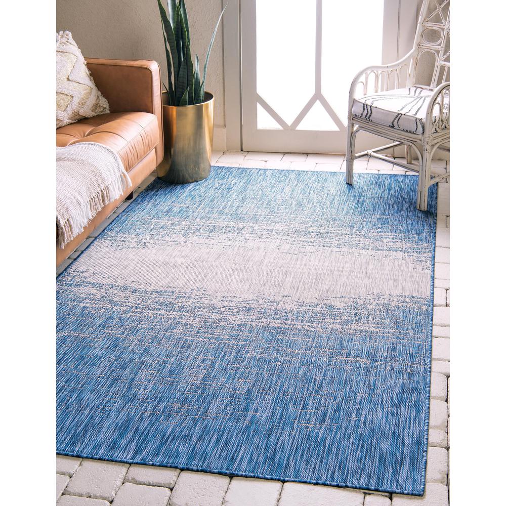Outdoor Ombre Rug, Blue (8' 0 x 11' 4). Picture 2