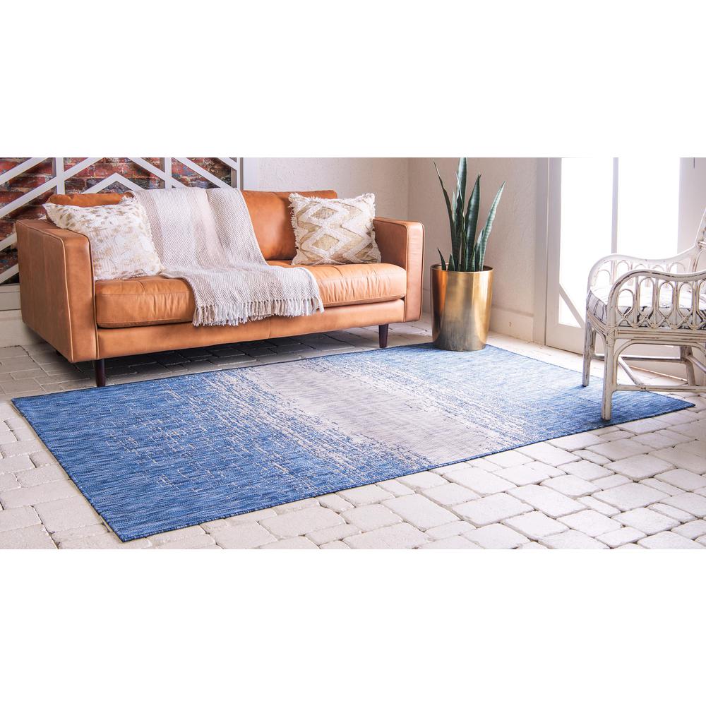 Outdoor Ombre Rug, Blue (8' 0 x 11' 4). Picture 4