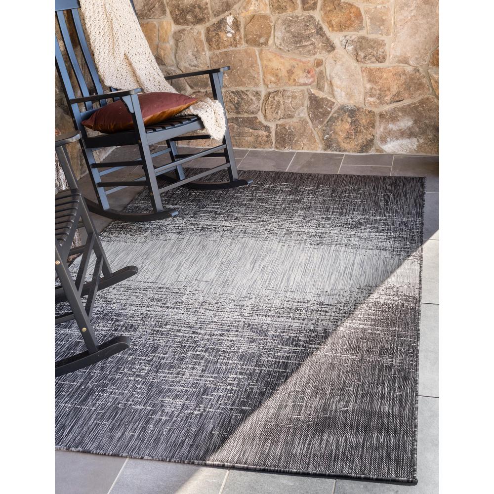 Outdoor Ombre Rug, Gray (5' 0 x 8' 0). Picture 2