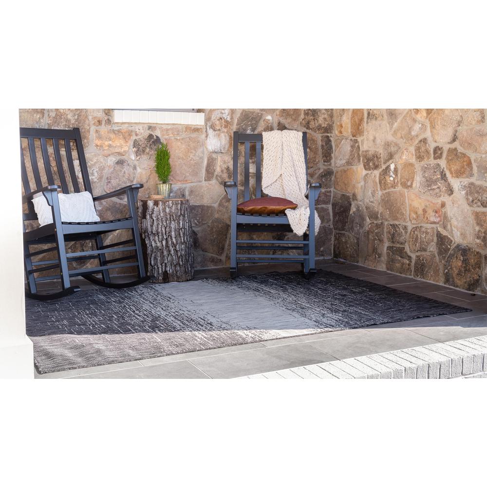 Outdoor Ombre Rug, Gray (5' 0 x 8' 0). Picture 3