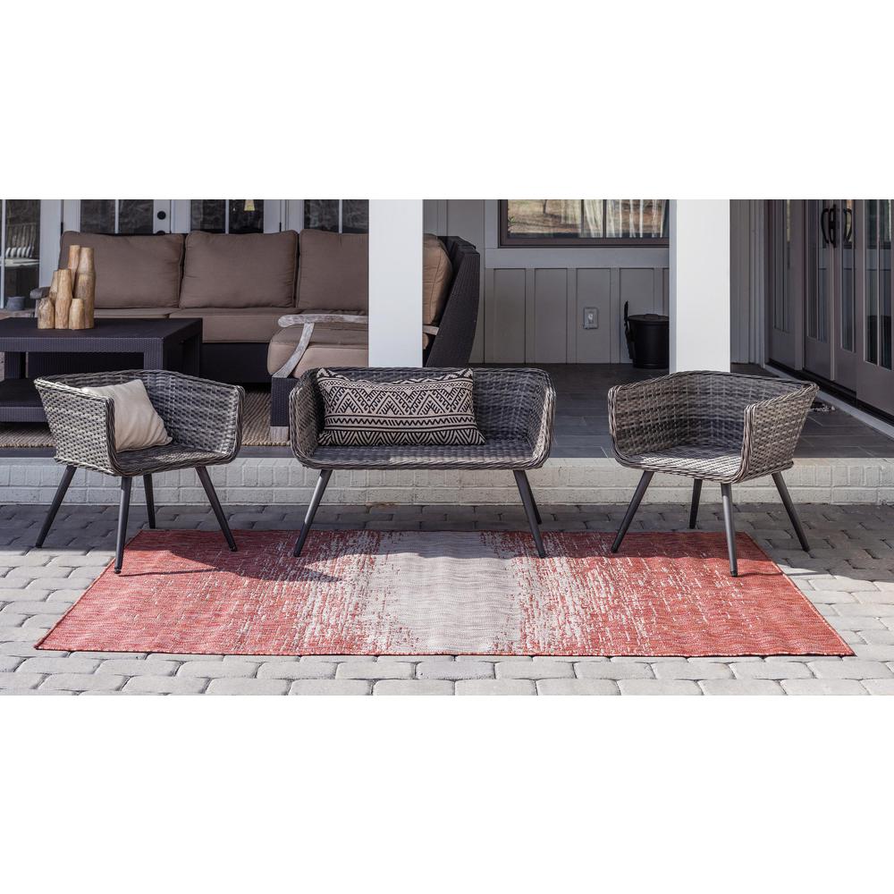 Outdoor Ombre Rug, Rust Red (8' 0 x 11' 4). Picture 4