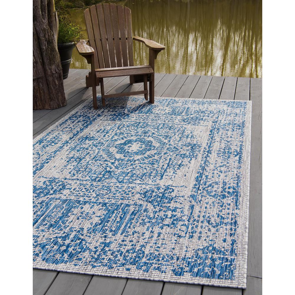Outdoor Timeworn Rug, Blue (8' 0 x 11' 4). Picture 2