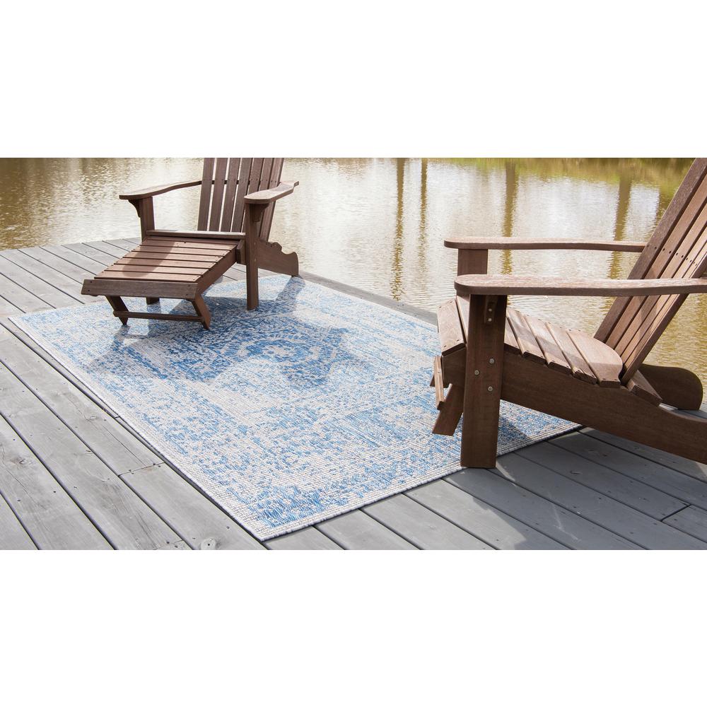 Outdoor Timeworn Rug, Blue (8' 0 x 11' 4). Picture 3
