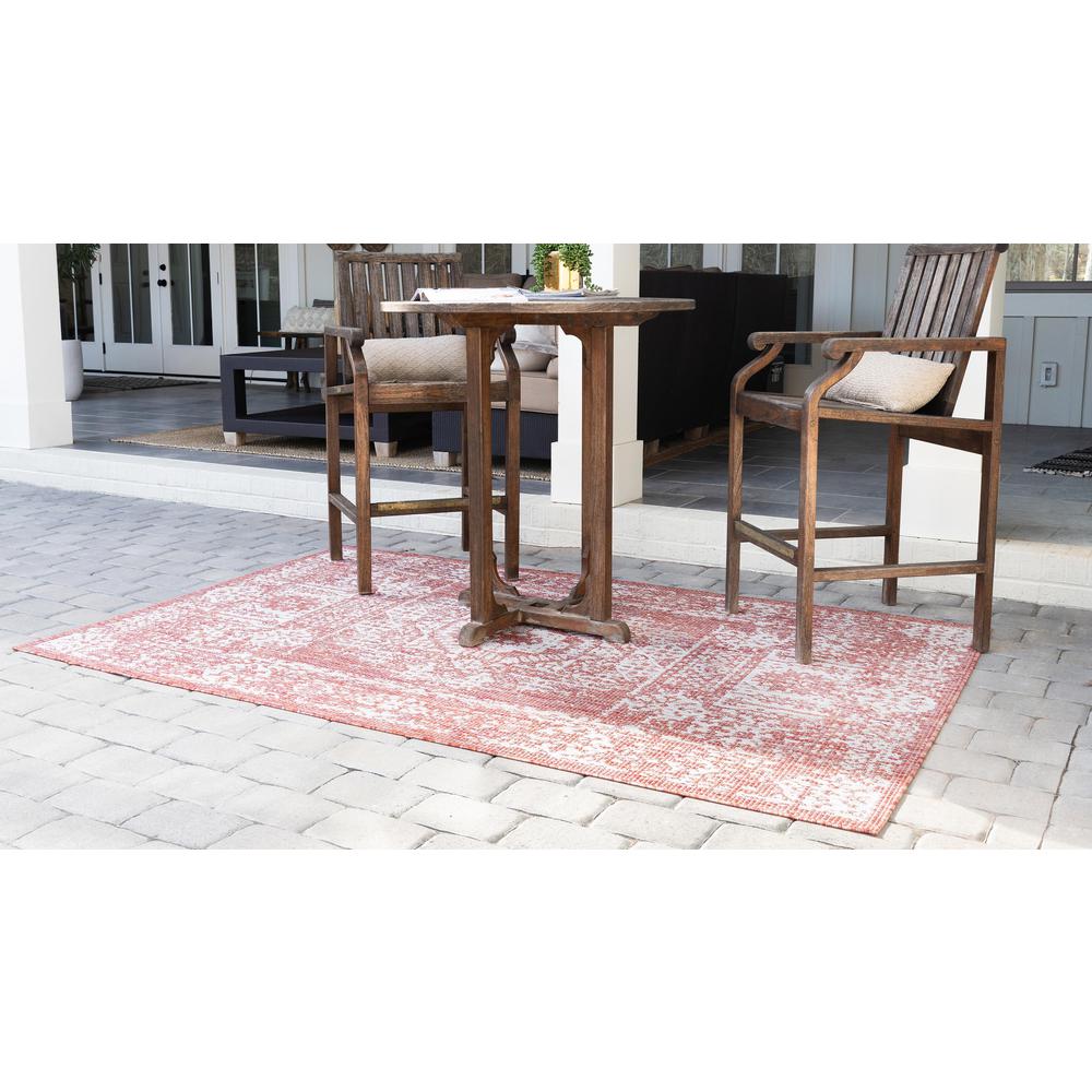 Outdoor Timeworn Rug, Rust Red (8' 0 x 11' 4). Picture 3