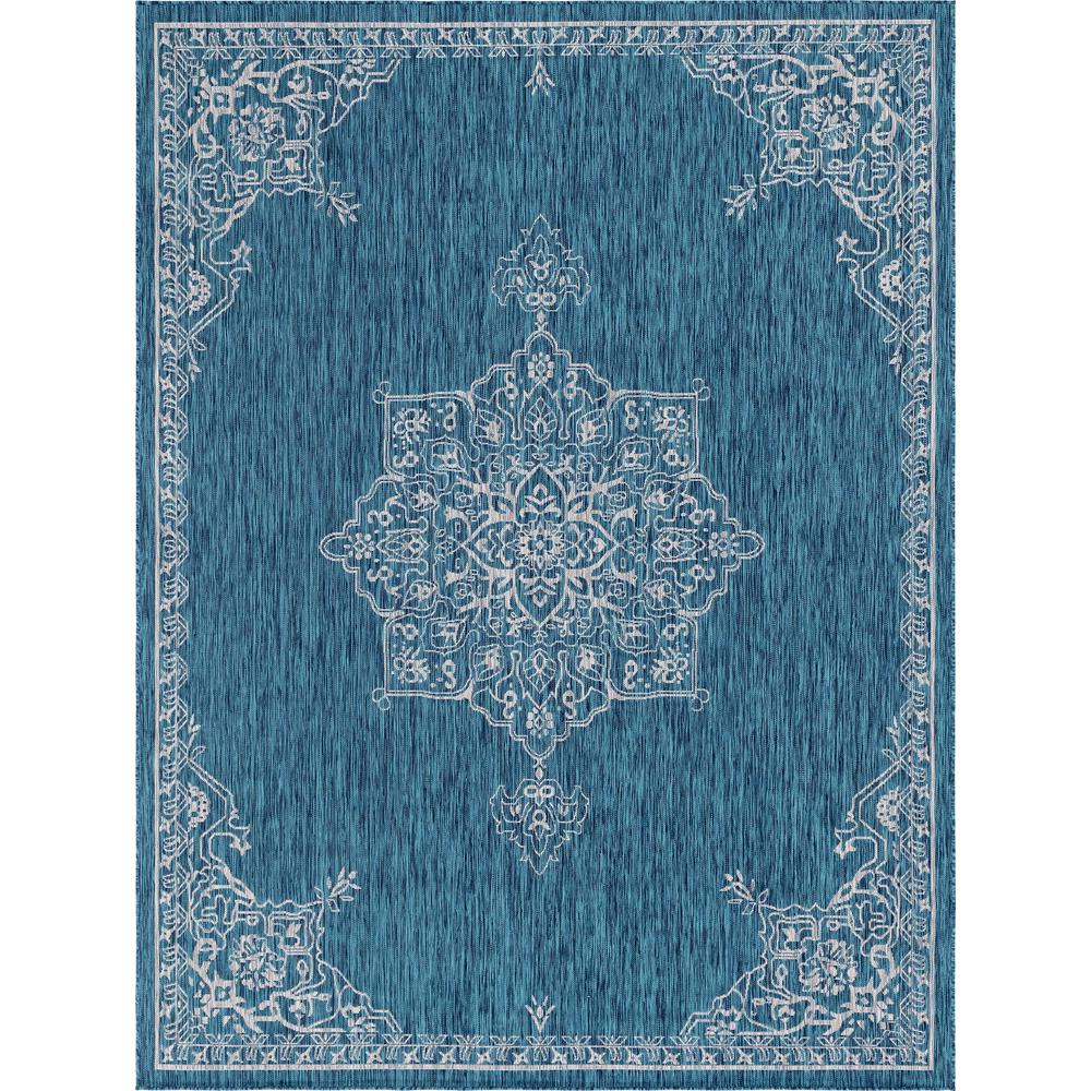 Outdoor Antique Rug, Teal (9' 0 x 12' 0). Picture 2